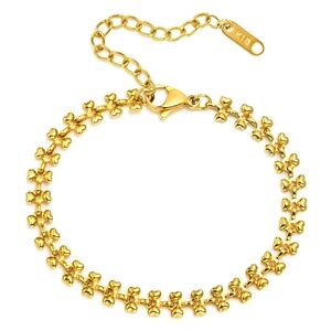 Brand New 18K Gold Hearts Bracelet